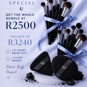 2 11-PIECE LUXURY MAKEUP BRUSH SETS AND THE PUFF DUO